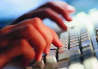Transcriptionist at work